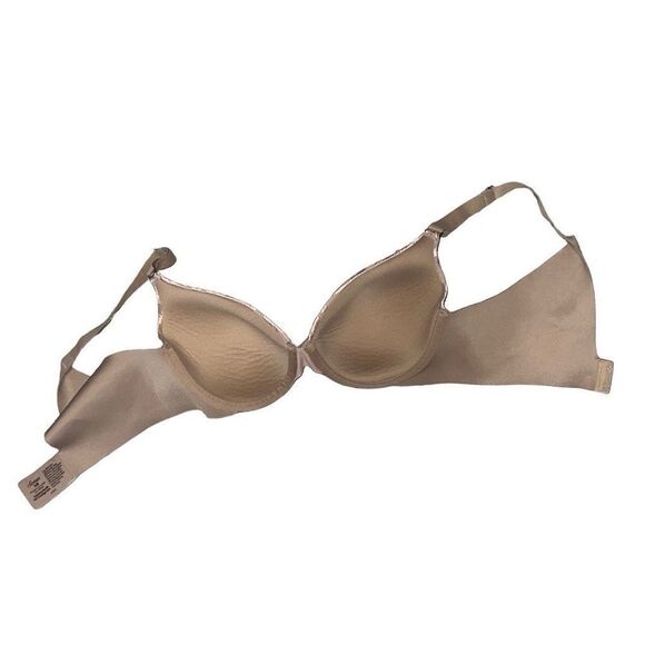 Soma Vanishing Back Full Coverage Lace Bra Nude Tan Natural Underwire Sz 36B - Picture 4 of 7